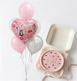 Комбо набор-бенто с шарами для подруги "бести" 10113