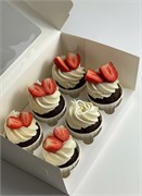 капкейки 6шт-с клубникой 10086